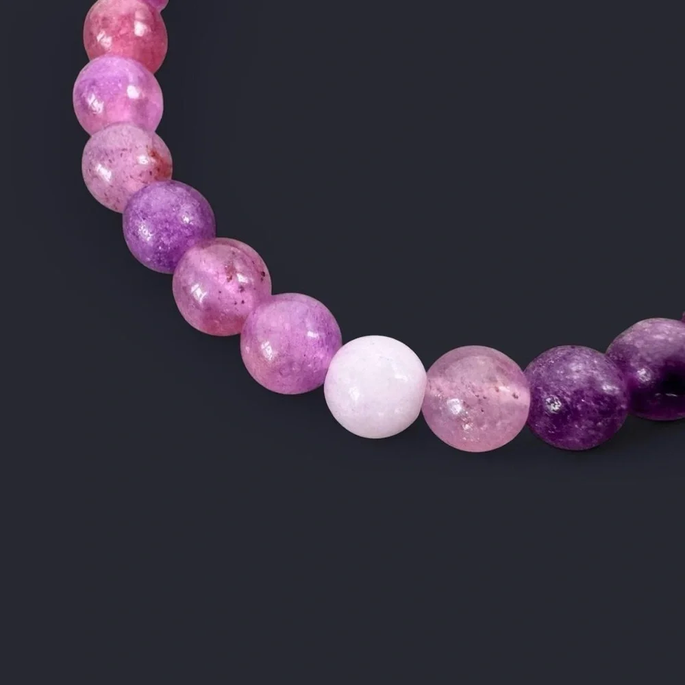 Quartz Gemstone Bead Bracelet 6mm